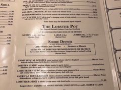 菜单-Union Oyster House