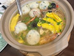 草鸡汤菌菇煨手工鱼丸-苏城小院·园林精致苏州菜(斜塘老街店)