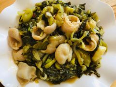 酸菜炒大肠-苏记农家菜馆