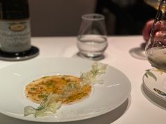 scampi&nbsp;carpaccio-Le Comptoir de Pierre Gagnaire