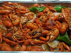 小龙虾，虾饺皇，猪油炒青菜-甜蜜蜜港式茶餐厅(虹梅店)