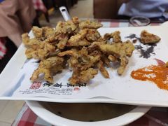 炸平菇-东北哈尔滨酱骨头馆房掌柜铁锅炖