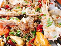 葱油海鲜大拼盘-阿军排档·烧烤