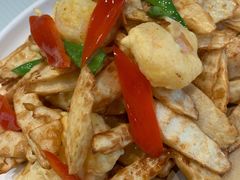 铁棍山药煎大虾-李家猪蹄融合菜馆(河松街店)