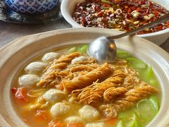 丝瓜鱼丸炖馓子-永安鱼庄·镇江菜(东吴路店)