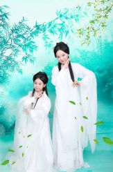 -后宫·古装汉服京剧儿童亲子全家福摄影