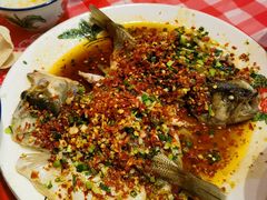 三椒蒸鲈鱼-荆九爷爆炒桥头三嫩(夫子庙店)