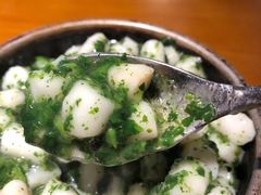 石锅荠菜鲜贝年糕-三凤酒家·百年无锡菜(清扬茂业店)