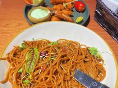 黑椒牛柳炒意面-绿茵阁西餐厅(佰港城店)