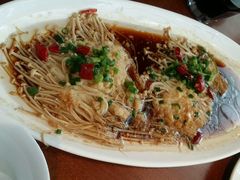 蒜蓉蒸金针菇-老头儿油爆虾(星光一期店)