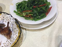 虾膏炒通菜柄-德烨酒家