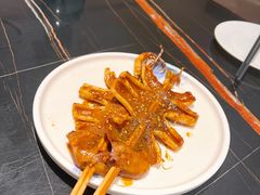 深海鱿鱼串-水裹汤泉生活馆餐厅
