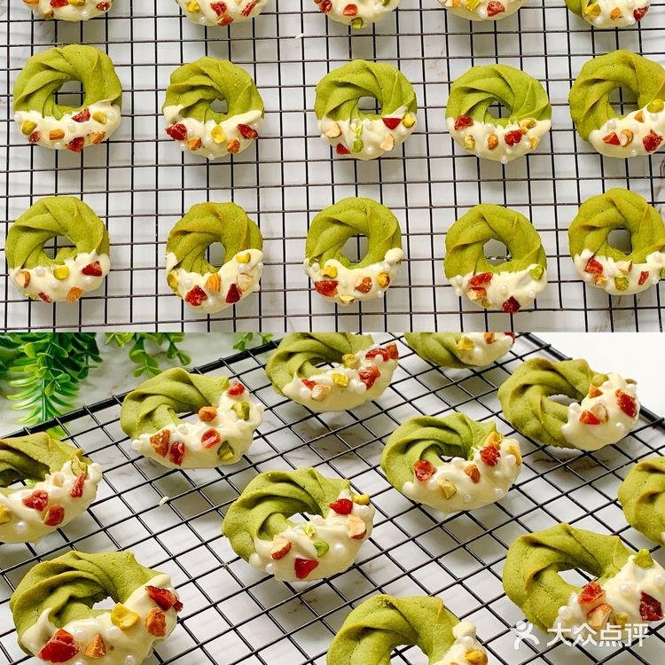 少女心爆棚的圣诞花环曲奇🍪好看又好吃
