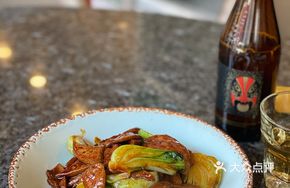 Stir-fried Pig Liver with Cabbage Stems