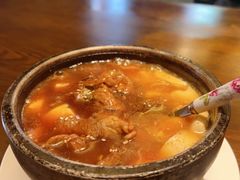 石锅嫩豆腐滑牛肉-粗茶淡饭·隐庐私厨(东亭店)