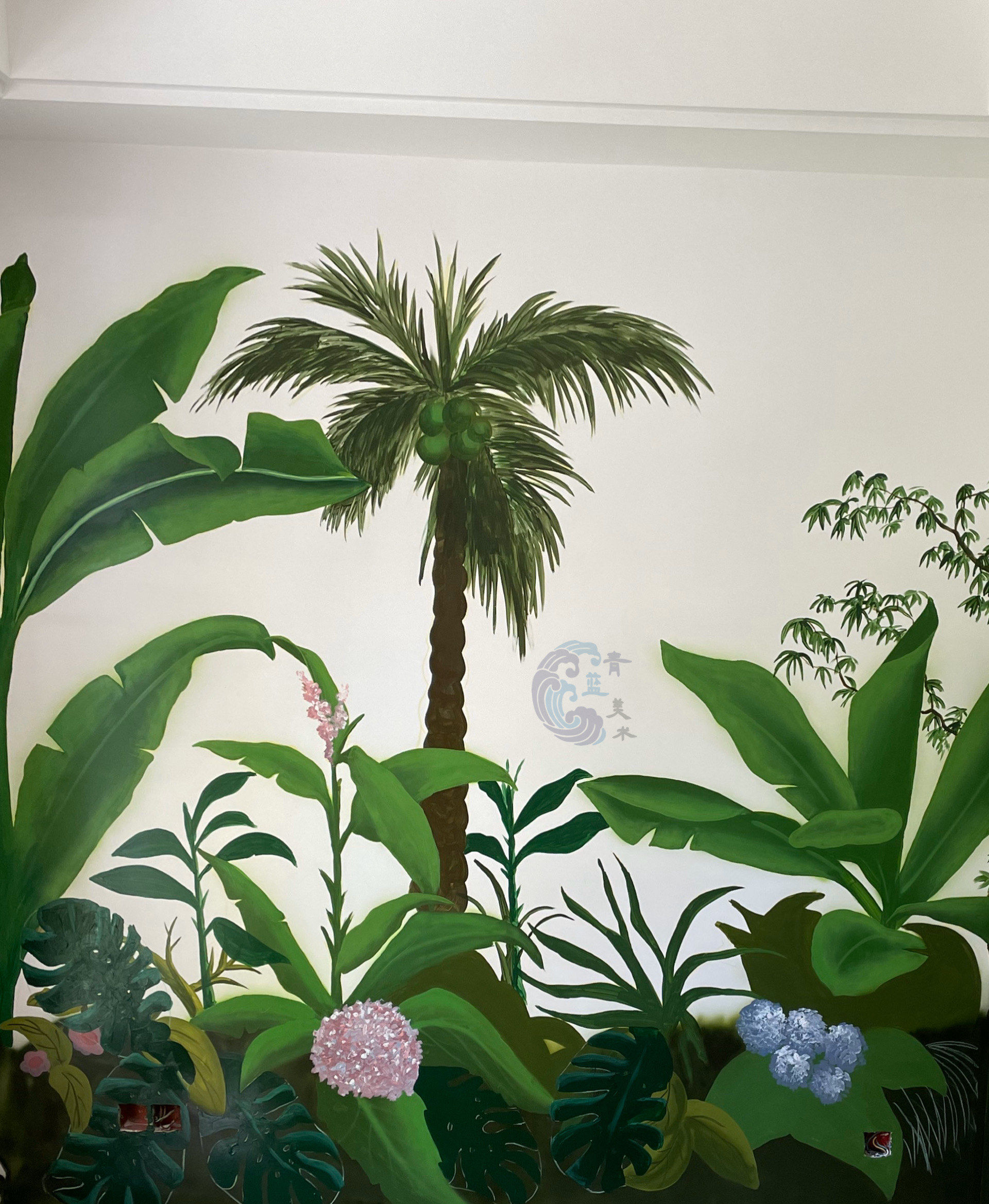 家居绿植墙绘