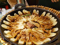 排骨豆角卷子-华盛园卷子王农家菜水库鱼
