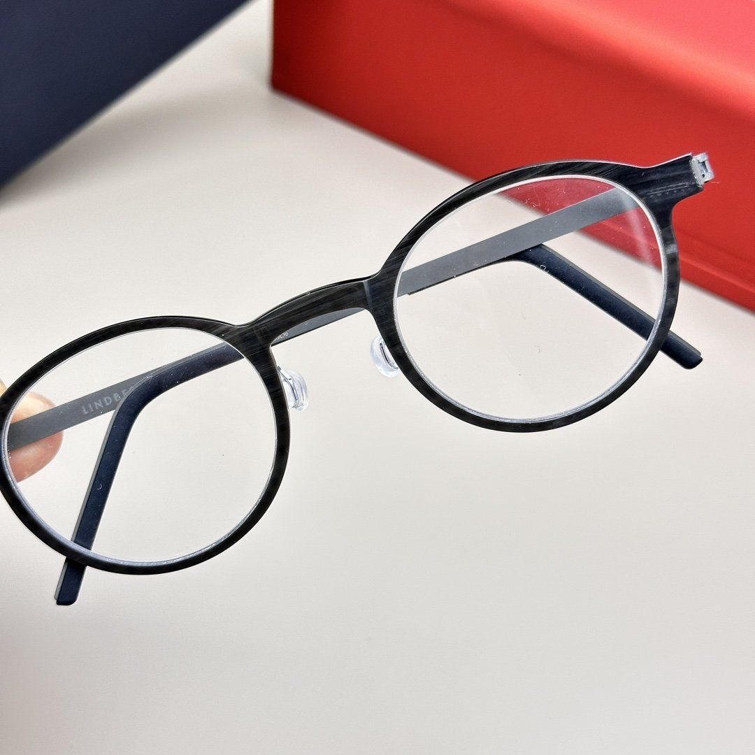 林德伯格1823天然水牛角眼镜烟灰色18
