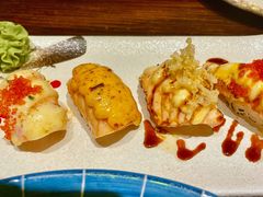 火炙三文鱼寿司四味-鸟鹏烧鸟居酒屋(熙龙湾店)