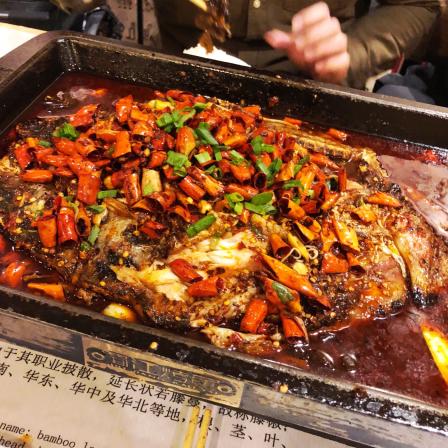 蜀江烤鱼(通州万达店)-"味道不错,烤鱼的话水分有点多,稍微再干一.