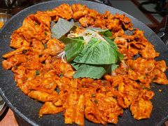 铁板章鱼五花肉-春熙台韩国料理·章鱼肥牛(西丽店)