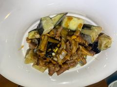 茄子拌八带-晚归月亮湾私家菜(临邑路店)