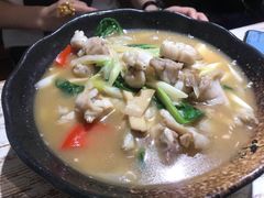 爆炒美蛙汤面-十面欢腾·海鲜面·台式Bistro(长乐路店)