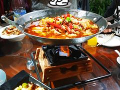 -东来菜馆•手抓海鲜家常菜•海鲜锅贴(鸽子窝店)