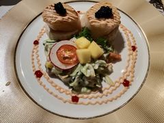 煎带子黑鱼籽多士伴翠蔬沙律-新同乐鱼翅酒家(美丽华店)