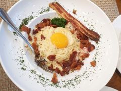 培根奶油意大利面-Chom Cafe and Restaurant