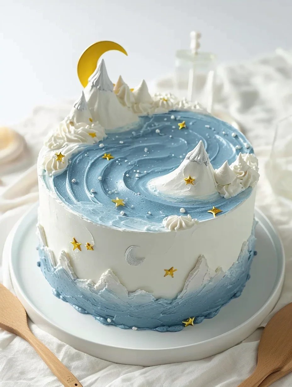 星星月亮做伴,甜到心里的星河蛋糕