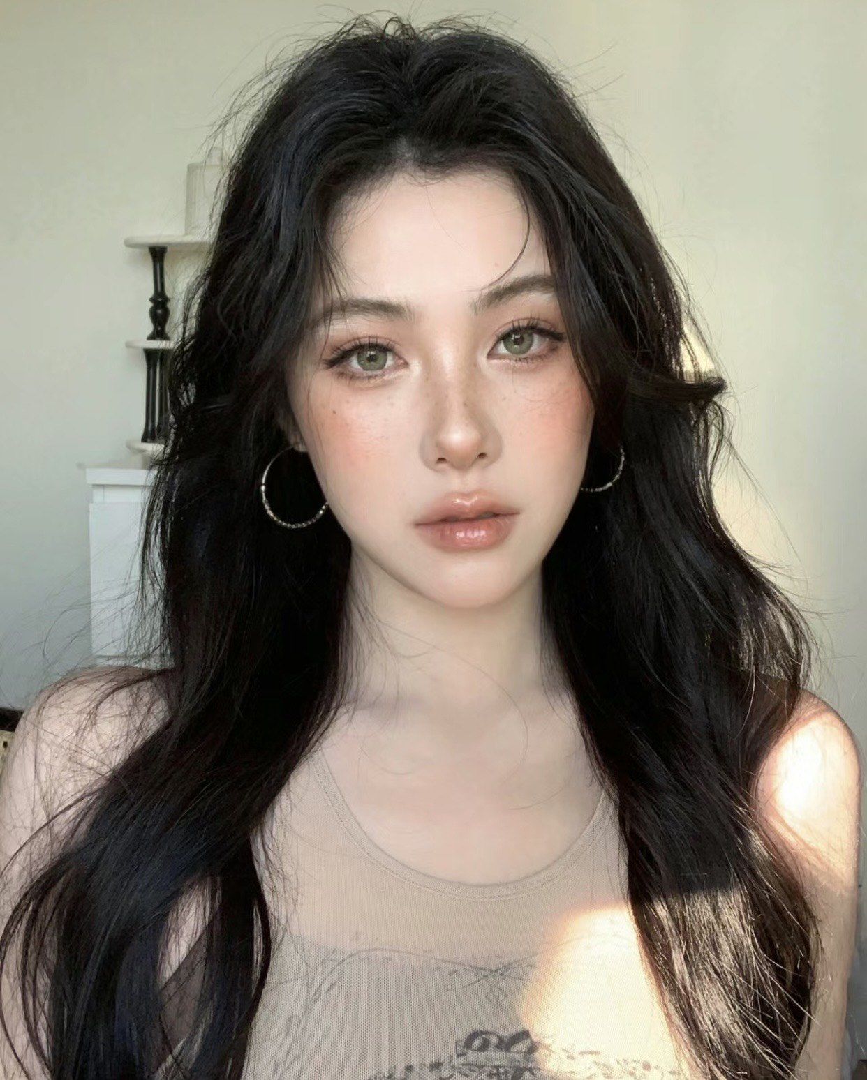 雀斑的亚裔女孩
