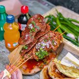 半夜12点来一份大刀腰片夹饼配青椒的快乐‼️