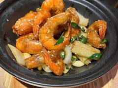 九层塔三杯焗大明虾-宴南庭·闽味私房菜