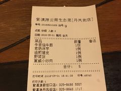 账单-紫滇源云南生态菜(丹凤街店)