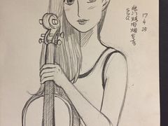 给客人画的卡通形象-獨門烤肉(开发区店)