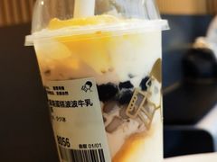 厚烧蛋糕波波牛乳茶-喜茶(北京通州万达店)