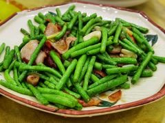 豆角炒猪颈肉-区海鸡场饭店(石壁店)