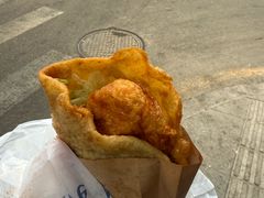 -小红车炸蛋葱油饼