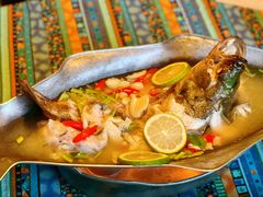 柠檬汁蒸鲈鱼-食肆&Fourteen(武林夜市店)