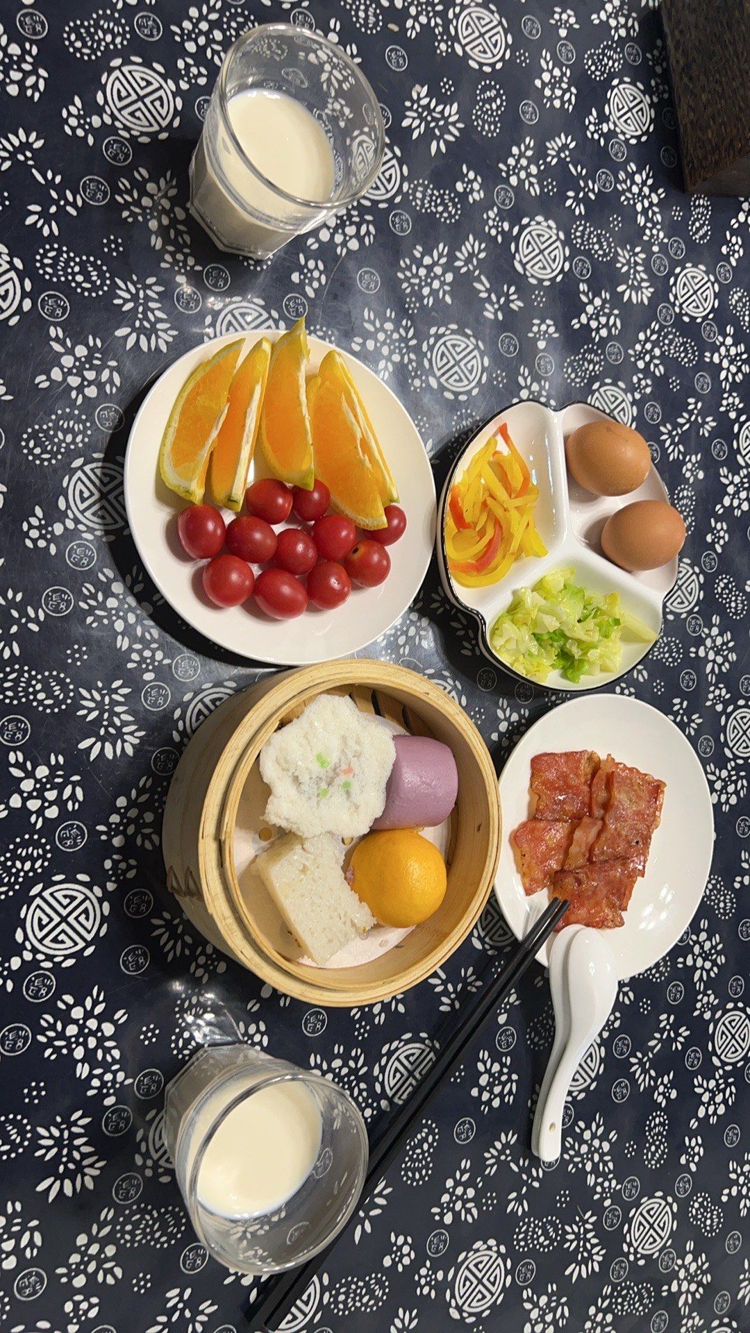 天天领红包在乌镇民宿里的早餐,两间不同