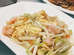 韭黄虾仁炒滑蛋-潮人姐妹轩(海宁路店)