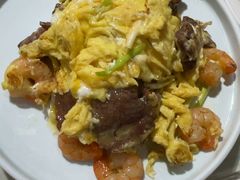 韭黄滑蛋虾仁炒牛肉-东海海鲜酒家(中信广场店)