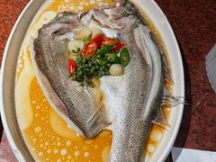 葱椒鲈鱼-绿茶餐厅(蓝色港湾店)
