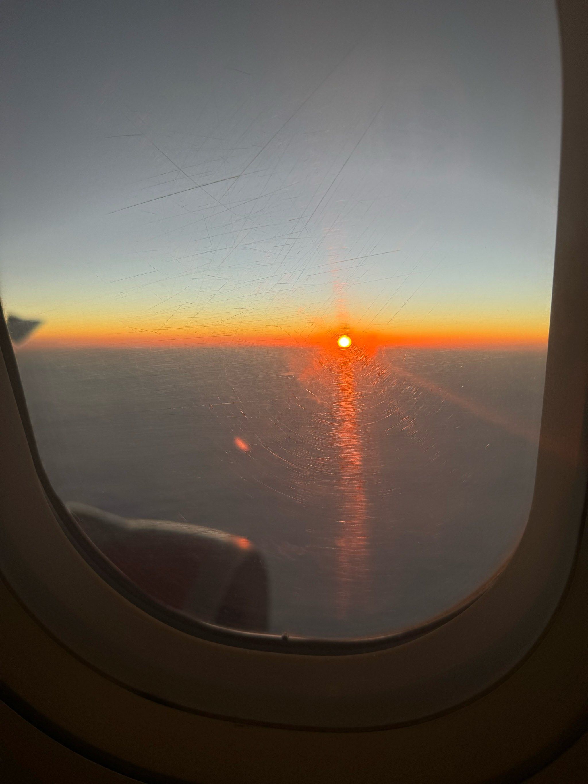 飞机上的日落