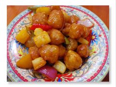 金奖乳香蜜桃淮山咕噜肉-清心鸡沙田乳鸽店·非遗传承(石溪店)