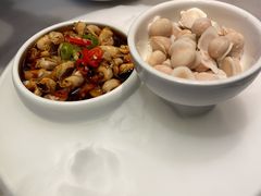 辣酒汁花螺配夏威夷果-木守西溪溪隐餐厅