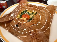 咖喱鸡肉菠菜鸡蛋奶油荞麦薄饼-La Creperie法餐厅(桃江路店)