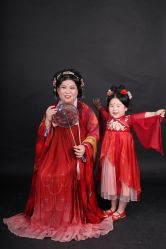 -后宫·古装汉服京剧儿童亲子全家福摄影