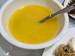 小菜虾片碴子粥-日月昇渔家菜·海肠捞饭·大连海鲜(星海公园店)